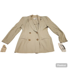 Vintage Dani Max Pant Suit Womens 12P Sage Green Crepe 2 Piece Set Nordstrom